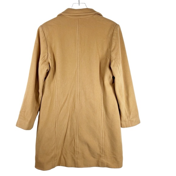Vintage KRISTEN BLAKE Camel Lamb’s Wool & Cashmere Blend Pea Coat Plus Size 12 - Picture 6 of 8